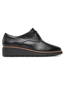 Обувки Clarks Sharon Rae 261754164 Black Leather