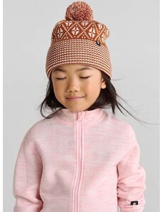 Детска вълнена шапка Reima Kuurassa в кафяво от вълна