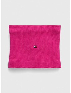 Кръгъл шал Tommy Hilfiger в розово с изчистен дизайн