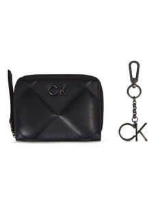 Компелкт портфейл и ключодържател Calvin Klein Ck Quilt Wallet Md/ Key Chain K60K611329 Ck Black BAX