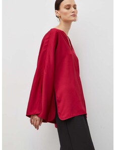 Блуза By Malene Birger в червено с изчистен дизайн