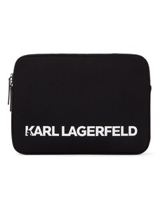 Karl Lagerfeld Чанта за лаптоп черно / бяло