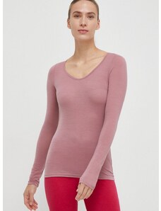 Функционална блуза с дълги ръкави Icebreaker Siren в розово