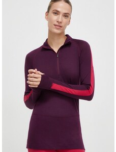 Функционална блуза с дълги ръкави Icebreaker ZoneKnit 200 в лилаво