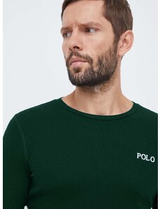 Горнище на пижама с дълги ръкави Polo Ralph Lauren в зелено с принт 714899615