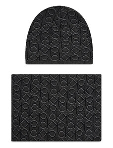 Комплект шал и шапка Calvin Klein Shadow Monogram Beanie+Scarf K50K507498 01C
