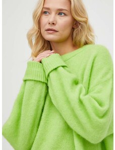Вълнен пуловер American Vintage дамски в зелено