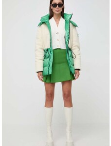 Пухено яке Karl Lagerfeld в зелено зимен модел