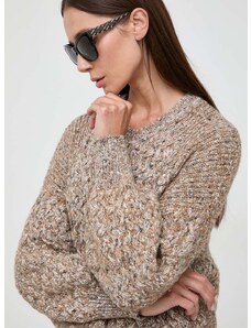 Пуловер с вълна BOSS дамски от топла материя