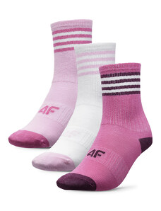 Комплект 3 чифта дълги чорапи детски 4F 4FJWAW23USOCF230 90S
