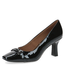 Дамски обувки на среден ток Caprice естествена кожа черни