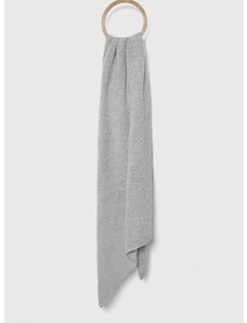 Вълнен шал Samsoe Samsoe в сиво с изчистен дизайн