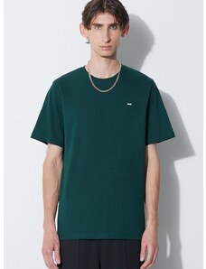 Памучна тениска Wood Wood Essential sami classic t-shirt в зелено с изчистен дизайн 20005711.2491