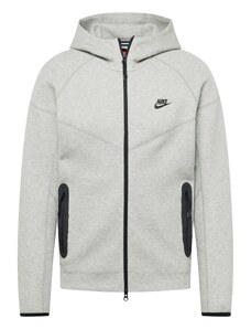 Nike Sportswear Суичъри с качулка 'TCH FLC' сив меланж / черно