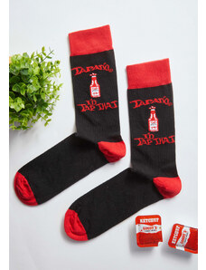 Comfort Мъжки чорапи с освежителни напитки - Черно