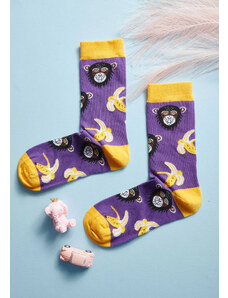 Comfort Дамски чорапи с банани - Лилаво