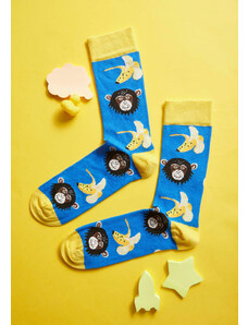 Comfort Мъжки чорапи с банани - Синьо