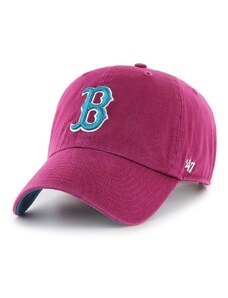 47 brand Памучна шапка с козирка 47brand MLB Boston Red Sox в бордо с апликация