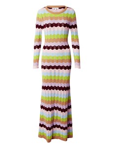 Olivia Rubin Плетена рокля 'MIRABEL' светлосиньо / светлозелено / пастелнолилаво / бургундово червено