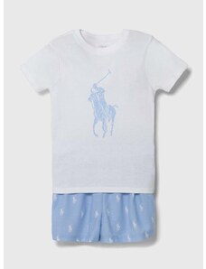 Детска пижама Polo Ralph Lauren в синьо с десен
