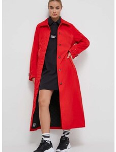 Непромокаемо палто Didriksons Matilde дамски в червено преходен модел
