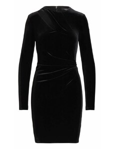 RALPH LAUREN Рокля Stretch Velvet Cocktail Dress 253918924002 black velvet