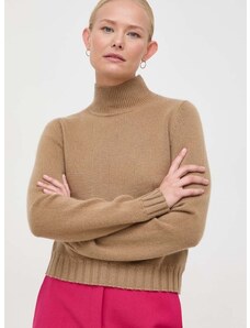 Кашмирен пуловер Marciano Guess в бежово от лека материя с ниско поло