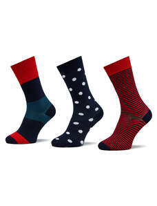 Комплект 3 чифта дълги чорапи мъжки Pepe Jeans ColorBlck Dot Cr 3P PMU30007 Red 3P 255
