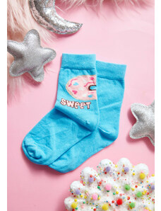 Comfort Детски чорапи с понички - Тюркоазено