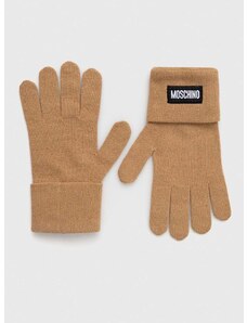 Кашмирени ръкавици Moschino в кафяво