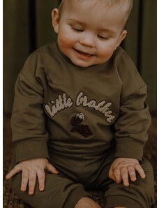 Бебешки суичър That's mine 005073 Finley Little Brother Sweatshirt в кафяво с апликация