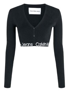 CALVIN KLEIN Жилетка Logo Intarsia Sweater Cardigan J20J221961 BEH ck black