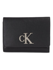 Дамски портфейл Calvin Klein Jeans Minimal Monogram Med Trifold T K60K611237 Black BDS