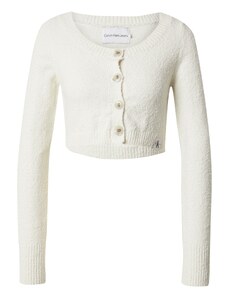Calvin Klein Jeans Плетена жилетка черно / бяло
