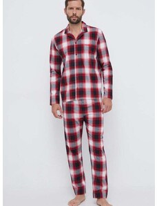 Памучна пижама HUGO с десен