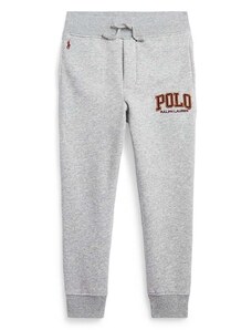 Детски спортен панталон Polo Ralph Lauren в сиво с принт