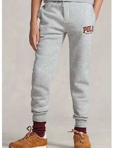 Детски спортен панталон Polo Ralph Lauren в сиво с принт