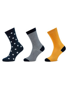 Комплект 3 чифта дълги чорапи мъжки Pepe Jeans Dot Cr 3P PLU30006 Ochre Yellow 97