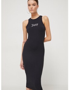 Рокля Juicy Couture в черно къса с кройка по тялото