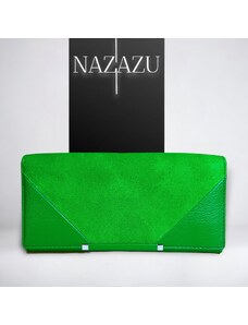 NAZAZU Стилно дамско портмоне с магнитно затваряне - Зелено/ Бордо 010435