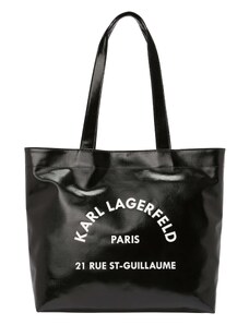 Karl Lagerfeld "Чанта тип ""Shopper""" 'Rue St-Guillaume' черно / бяло
