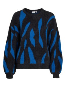 VILA Пуловер 'Lajuli' кралско синьо / черно