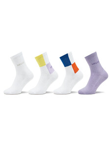 Комплект 4 чифта дълги чорапи дамски Levi's 701224695 White Combo 0989