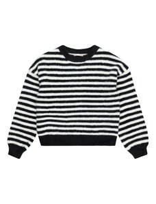 KIDS ONLY Пуловер 'Piumo' черно / бяло