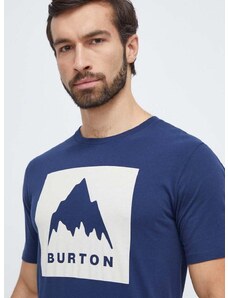Памучна тениска Burton в тъмносиньо с принт