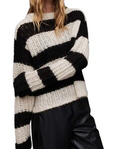 Пуловер AllSaints WK025Z BRITT JUMPER дамски в черно от топла материя