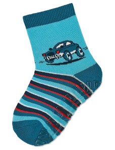 Детски термо чорапи със силикон с кола, сини, Sterntaler