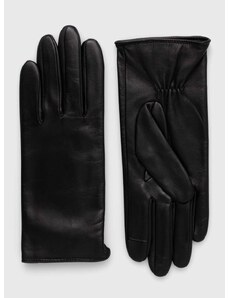 Кожени ръкавици BOSS в черно