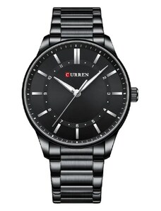 Мъжки часовник Curren Yelt, Неръждаема стомана, Черен / Черен