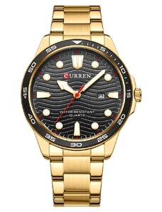 Мъжки часовник Curren Arren, Неръждаема стомана, Златист / Черен